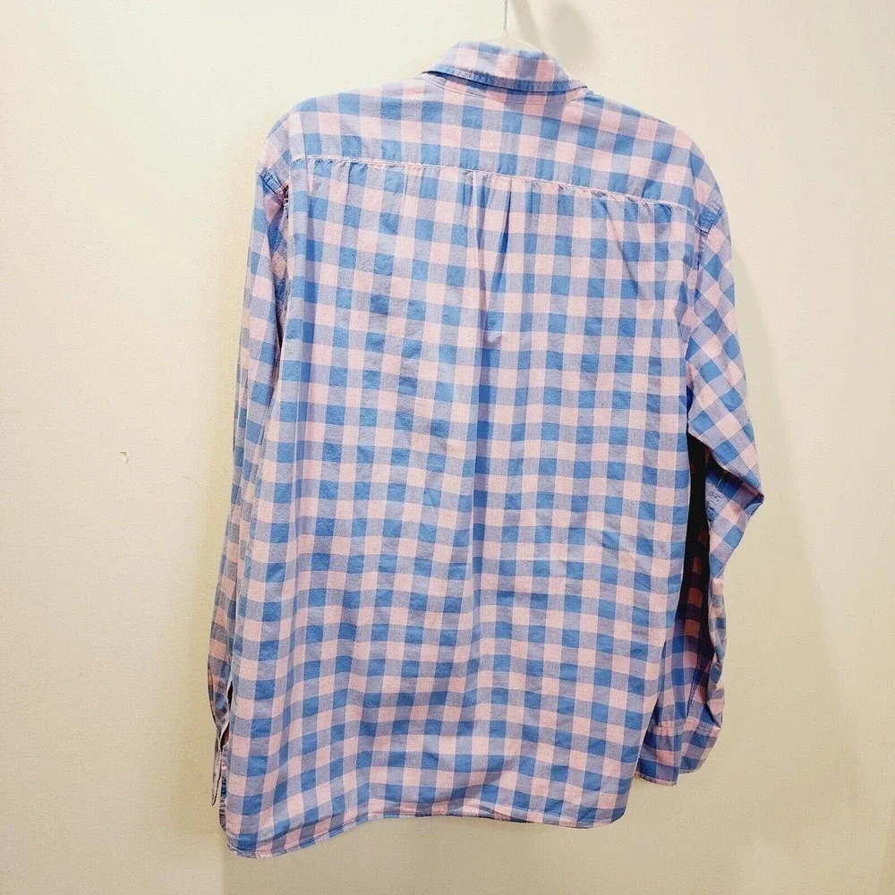 J. CREW men's Plaid Button Down Long Sleeves Shirt Size L
